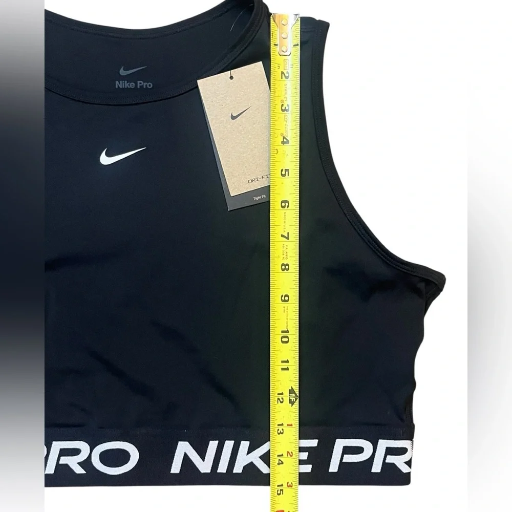 Nike Pro Size XL Women's Dri-FIT Cropped Training Tank Black